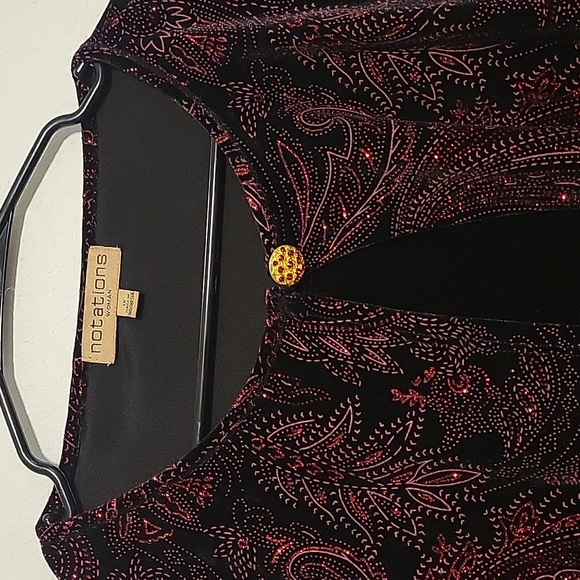 Beautiful Notations Stretch Velvet Top Plus Size - Picture 5 of 11